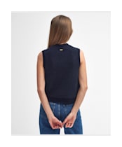 Women's Barbour Charlene Sleeveless Knitted Jumper - Navy