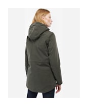 Women's Barbour Buttercup Waterproof Jacket - Olive / Classic Tartan