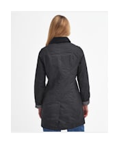 Women's Barbour Belsay Waxed Jacket - Black