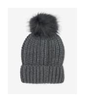 Women's Barbour Saltburn Bobble Hat - Charcoal