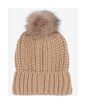 Women's Barbour Saltburn Bobble Hat - Mink