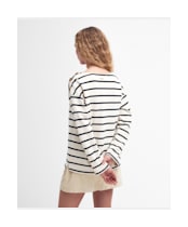 Women's Barbour Caroline Crew Neck Sweatshirt - EGGSHELL STRIPE