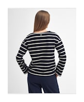 Women's Barbour Caroline Crew Neck Sweatshirt - Black Stripe