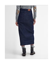 Cassie Midi Sk - Dark Indigo Wash