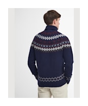 Men's Barbour Roose Fair Isle Rollneck - Navy