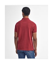 Men's Barbour Tartan Pique Polo Shirt - Highland Red
