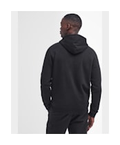 Men's Barbour International Small Logo Hoodie - Black / Pewter