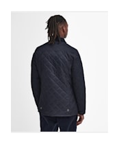 Men's Barbour Checked Heritage Liddesdale Quilted Jacket - Dark Navy