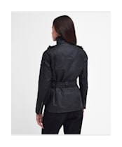Women's Barbour International Waxed Jacket - Black