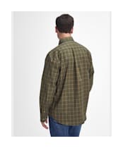 Men's Barbour Sporting Tattersall Shirt - Long Sleeve - Mid Olive