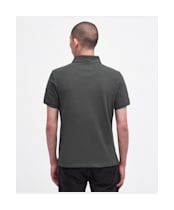 Men's Barbour Tartan Pique Polo Shirt - Forest Green