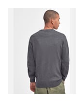 Men's Barbour Pima Cotton Crew Neck Sweater - Charcoal