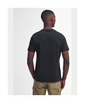 Men's Barbour International Essential Large Logo T-Shirt - Black / Pewter