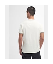 Men's Barbour International Philip Tipped Cuff Cotton T-Shirt - Whisper White