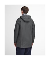 Men's Barbour Chelsea Mac Waterproof Jacket - CHARCOAL/BLUE GR