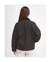 Women's Barbour Womens Transport Waxed Jacket - Olive / Classic Tartan