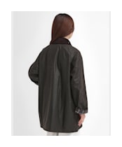Women's Barbour Beaufort Waxed Jacket - Olive / Classic Tartan