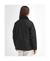 Women's Barbour Spey Waxed Jacket - Black / Modern Tartan