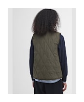 Cecily Gilet - Deep Olive / Ancient Tartan