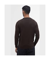 Men's Barbour Pima Cotton Crew Neck Sweater - Bitter Chocolate