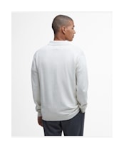 Men's Barbour Bassington Long Sleeve Knitted Polo Shirt - Mist