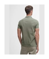 Men's Barbour Tartan Pique Polo Shirt - Green Slate