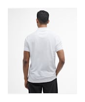 Men's Barbour Tartan Pique Polo Shirt - WHITE/CEDARWOOD