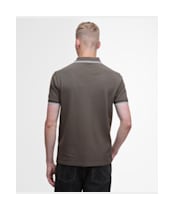 Men's Barbour International Evan Tipped Polo Shirt - Major Brown
