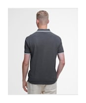 Men's Barbour International Evan Tipped Polo Shirt - Asphalt