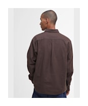 Men's Barbour Angelo Relaxed Twill Shirt - Bitter Chocolate