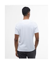 Men's Barbour Ancroft Tartan Cotton T-Shirt - WHITE/CEDARWOOD