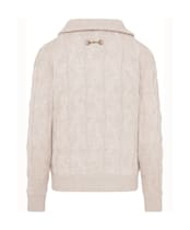 Women's Ariat Alamere Windproof Wool 1/2 Zip Sweater - Oatmeal Heather