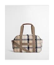 Women's Barbour Wetherham Quilted Overnight Holdall Bag - Safari Tartan