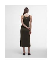 Women's Barbour International Dakota Knitted Midi Dress - Envy