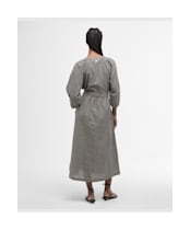 Women's Barbour Suri Midi Dress - Dark Navy / Light Sand / Military Brown