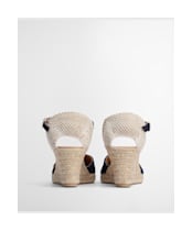 Women's Barbour Elder Espadrille Wedge Sandal - Navy Suede