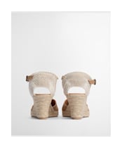 Women's Barbour Elder Espadrille Wedge Sandal - Tan Suede