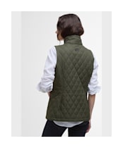 Women's Barbour Keeper Wear Quilted Gilet - Olive / Ancient Tartan