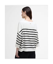 Women's Barbour Renfew Knitted Jumper - CLOUD/BLACK STRI
