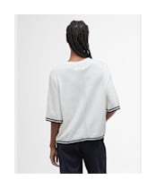Women's Barbour Genevieve Knitted T-Shirt - Cloud
