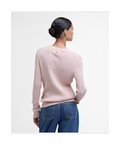 Women's Barbour Hartland Crew Knitted Jumper - Primrose Pink