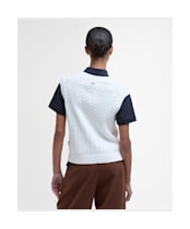Women's Barbour Hartland Sleeveless Knitted Jumper - Cloud