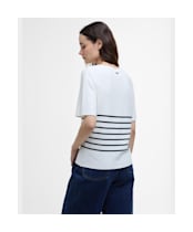 Women's Barbour Ivy Knitted T-Shirt - Cloud