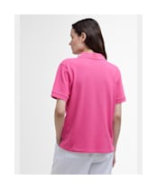 Women's Barbour Bowford Polo Top - Rose Pink