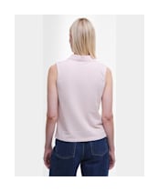 Women's Barbour Bowford Sleeveless Polo Top - Primrose Pink