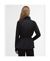 Women's Barbour International Caprice Quilted Sweater Jacket - Black
