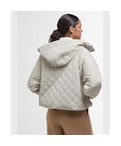 Women's Barbour Maddy Quilted Jacket - Light Sand / Ancient Tartan