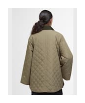 Women's Barbour Corinne Quilted Jacket - Dusky Green / Ancient Tartan