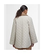 Women's Barbour Corinne Quilted Jacket - Light Sand / Ancient Tartan