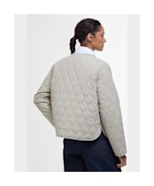 Women's Barbour Monroe Quilted Jacket - Light Sand / Rosemary Tartan